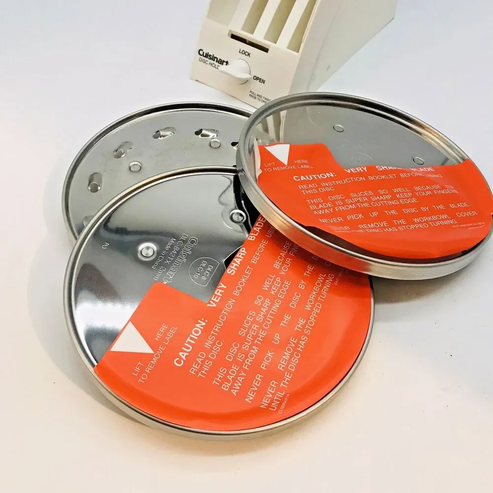Cuisinart Prep II Food Processor Disk Holder with 3 Blades DLC 842TX 844TX 837TX